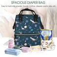 thumbnail image 5 of Daiia Space Dinosaur Large Capacity Baby Bag Waterproof Stylish Diaper Bag Mummy Backpack Adjustable Straps Diaper BagBaby Essentials Bag, 5 of 6