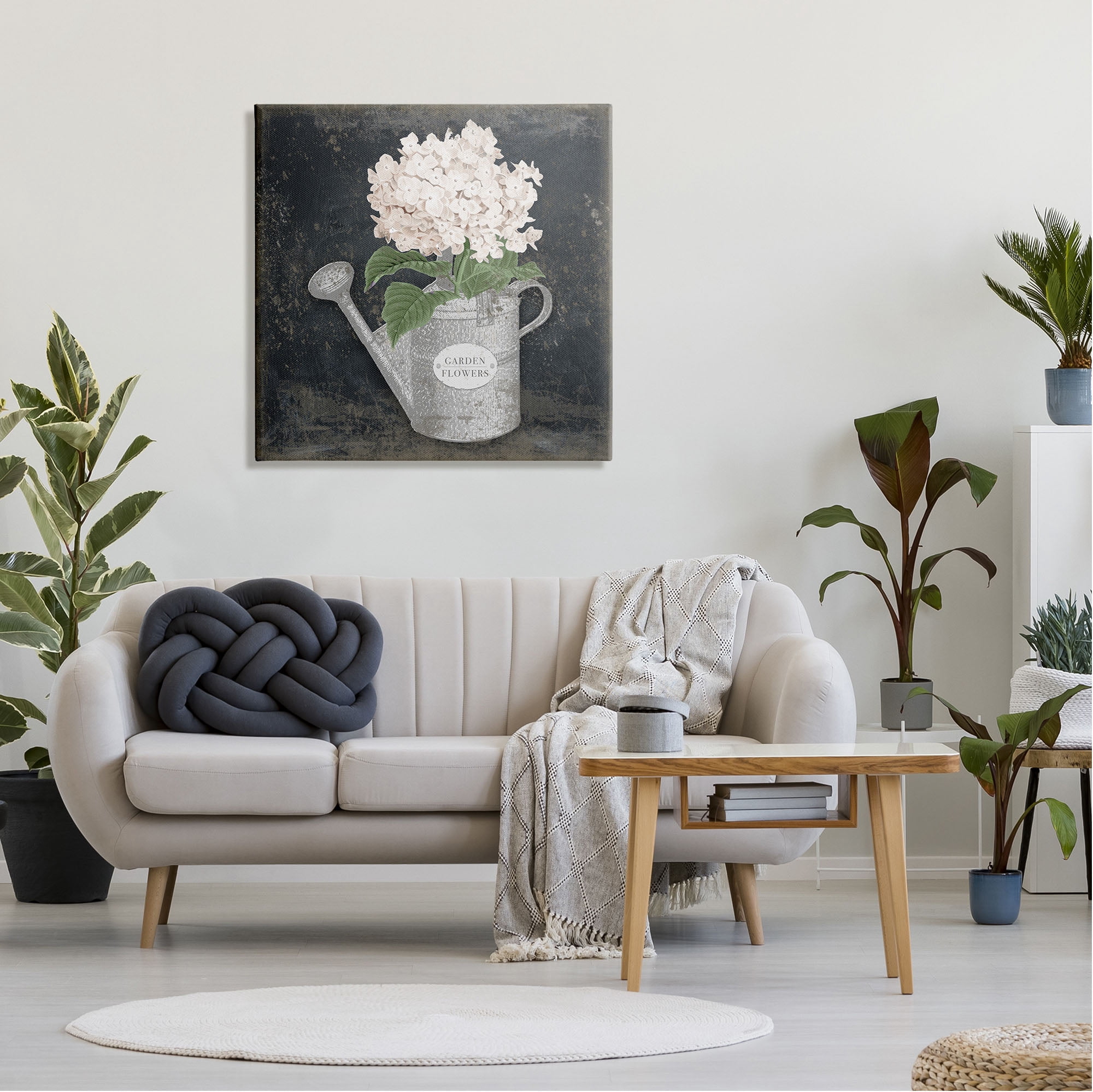 Stupell Industries Garden Flowers Can Botanical & Floral Painting Gallery Wrapped Canvas Print Wall Art, 30 x 30