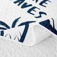 thumbnail image 5 of Erosebridal Surf Palm Silhouette Bed Spread Queen,Navy Shark Summer Queen Coverlet Set For Boys,3 Pieces, 5 of 7
