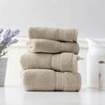 thumbnail image 2 of Charisma 100% Hygrocotton Luxury 4-Piece Hand and Washcloth Towel Set Tan, 2 of 2