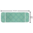 thumbnail image 2 of Mandala Microwave Oven Cover, Oriental Swirling Persian Leaf Ceremony Yoga, Water Resistant Organizer with Pockets for Kitchen, 36" x 12", Teal Mint Green, by Ambesonne, 2 of 4