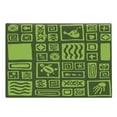 thumbnail image 1 of Luau Cutting Board, Monochrome Tiki Pattern Doodles with Motifs and Various Shapes Aloha Feels, Decorative Tempered Glass Cutting and Serving Board, in 3 Sizes, by Ambesonne, 1 of 2
