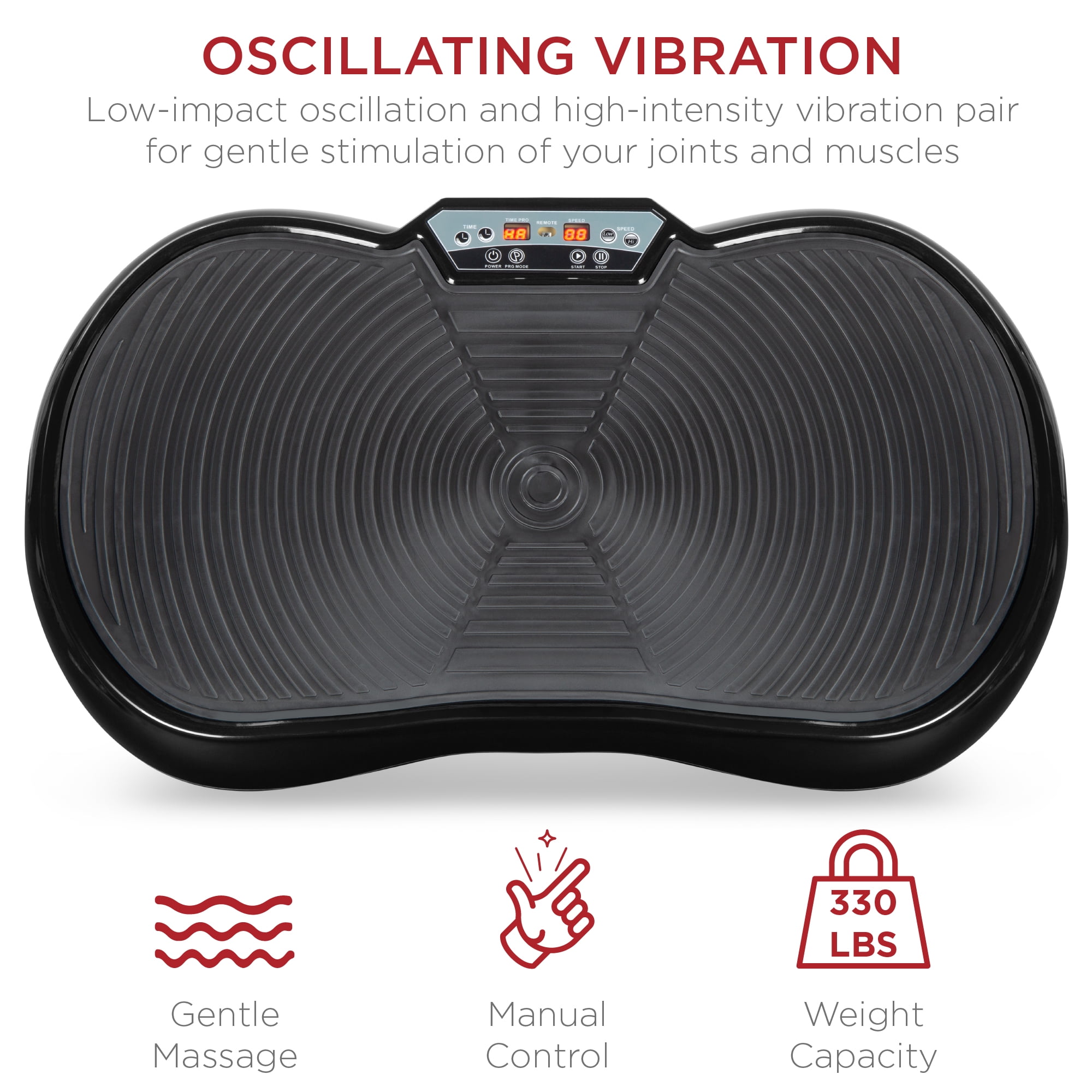 Best Choice Products Vibration Plate Exercise Machine Full Body Fitness  Platform w/ Resistance Bands