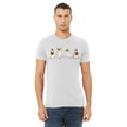 thumbnail image 2 of Hiding Ghost Dogs Halloween Outfit Pet Lovers Unisex Men's T-shirt, S, White, 2 of 6