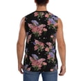 thumbnail image 4 of Fotbe Men's Bouquet Print Men's Sleeveless Muscle Tank Tops Casual T-Shirts for Gym Workout Beach-Large, 4 of 8
