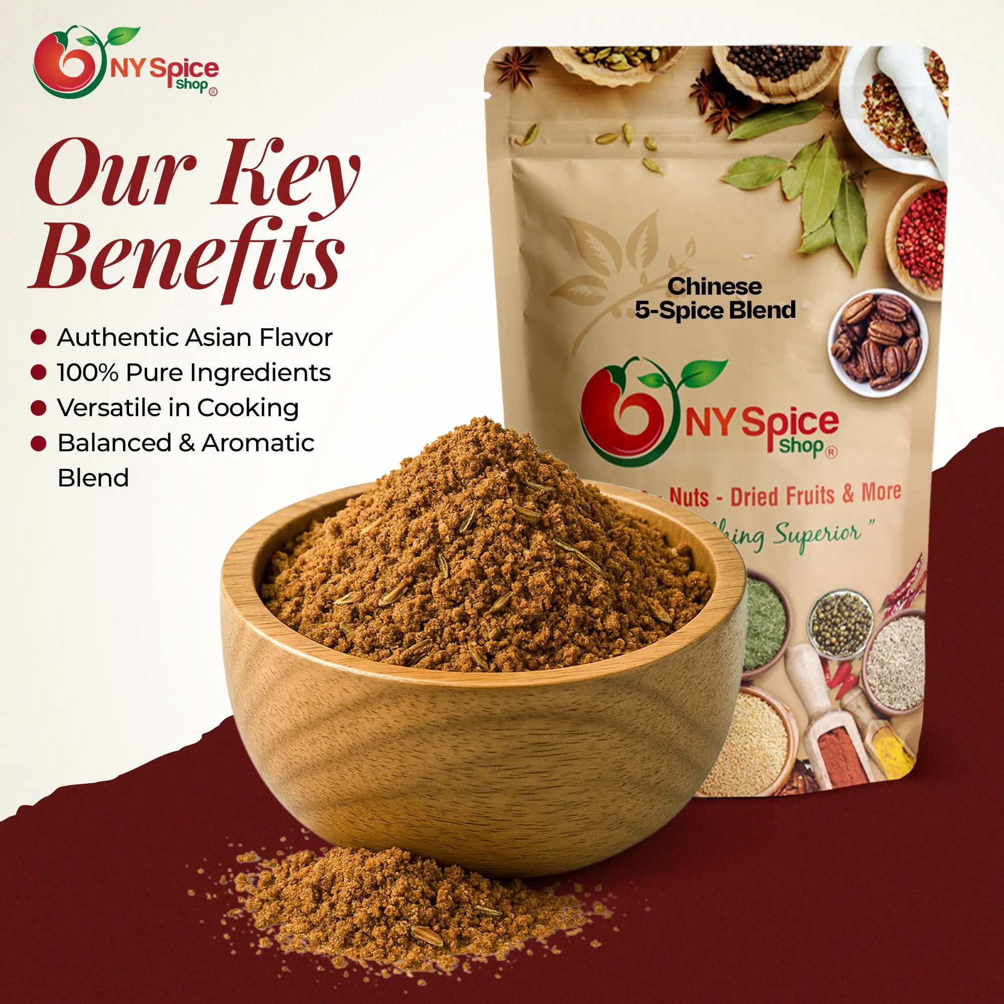 NY SPICE SHOP Chinese 5 Spice Blend - 1 Pound - Chinese Five Spice Powder