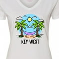 thumbnail image 4 of Inktastic Summer Vacation in Key West Women's V-Neck T-Shirt, 4 of 5