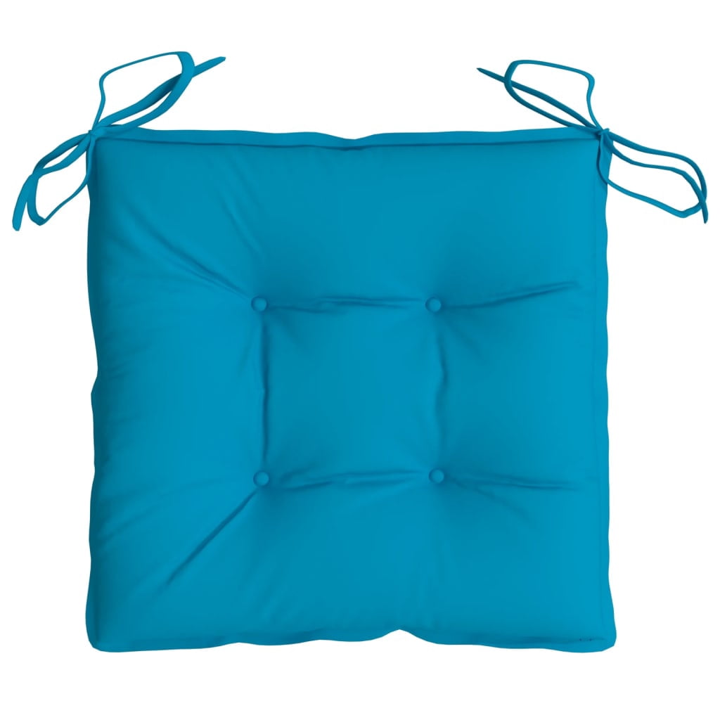 vidaXL Chair Cushion Set of 4 Light Blue Oxford Fabric (100% Polyester)