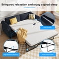 thumbnail image 4 of Puremind Queen Size Pull Out Sofa Bed, Convertible Couch Bed with Mattress, Loveseat Sleeper Sofa Bed for Living Room/Apartment, Dark Gray, 4 of 6