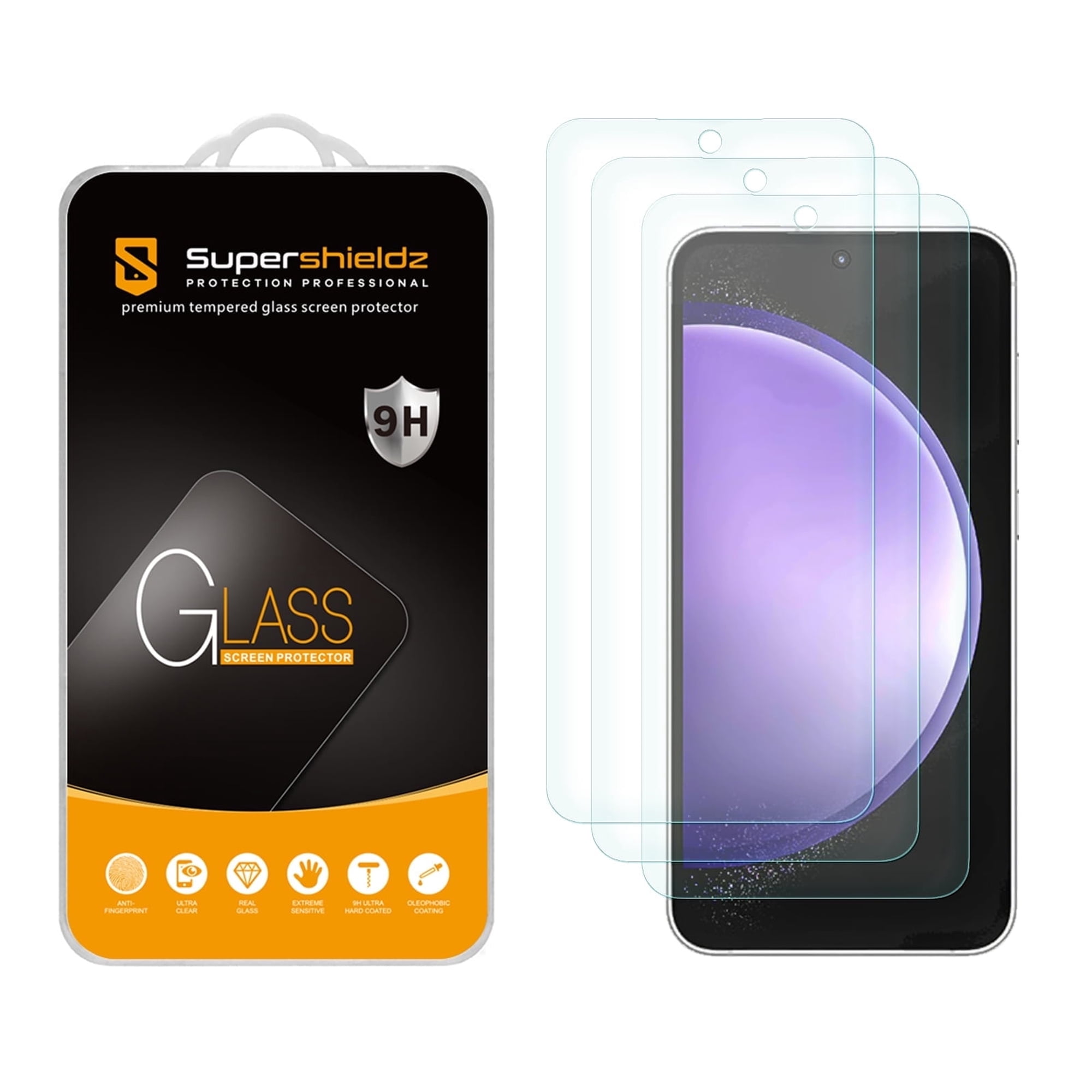 (3 Pack) Supershieldz Designed for Samsung (Galaxy S24 FE) Tempered Glass Screen Protector, Anti Scratch, Bubble Free