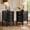 Black, variant on Leovanni Nightstand & 3 Drawers, Vintage Side Table w/Antique-Finished Pulls, Rustic Wood Finish, Narrow End Table w/Turned Legs for Bedroom, Livingroom (2, Cherry)