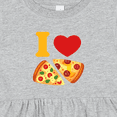 thumbnail image 4 of Inktastic I Love Pizza Girls Baby Dress, 4 of 5
