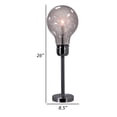 thumbnail image 5 of Benjara Febe 26" Table Lamp- Large Bulb Shade- Glass- Metal- Black Nickel, 5 of 7