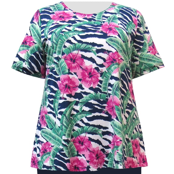 A Personal Touch Women's Plus Size Knit Top - Paradise - 5X