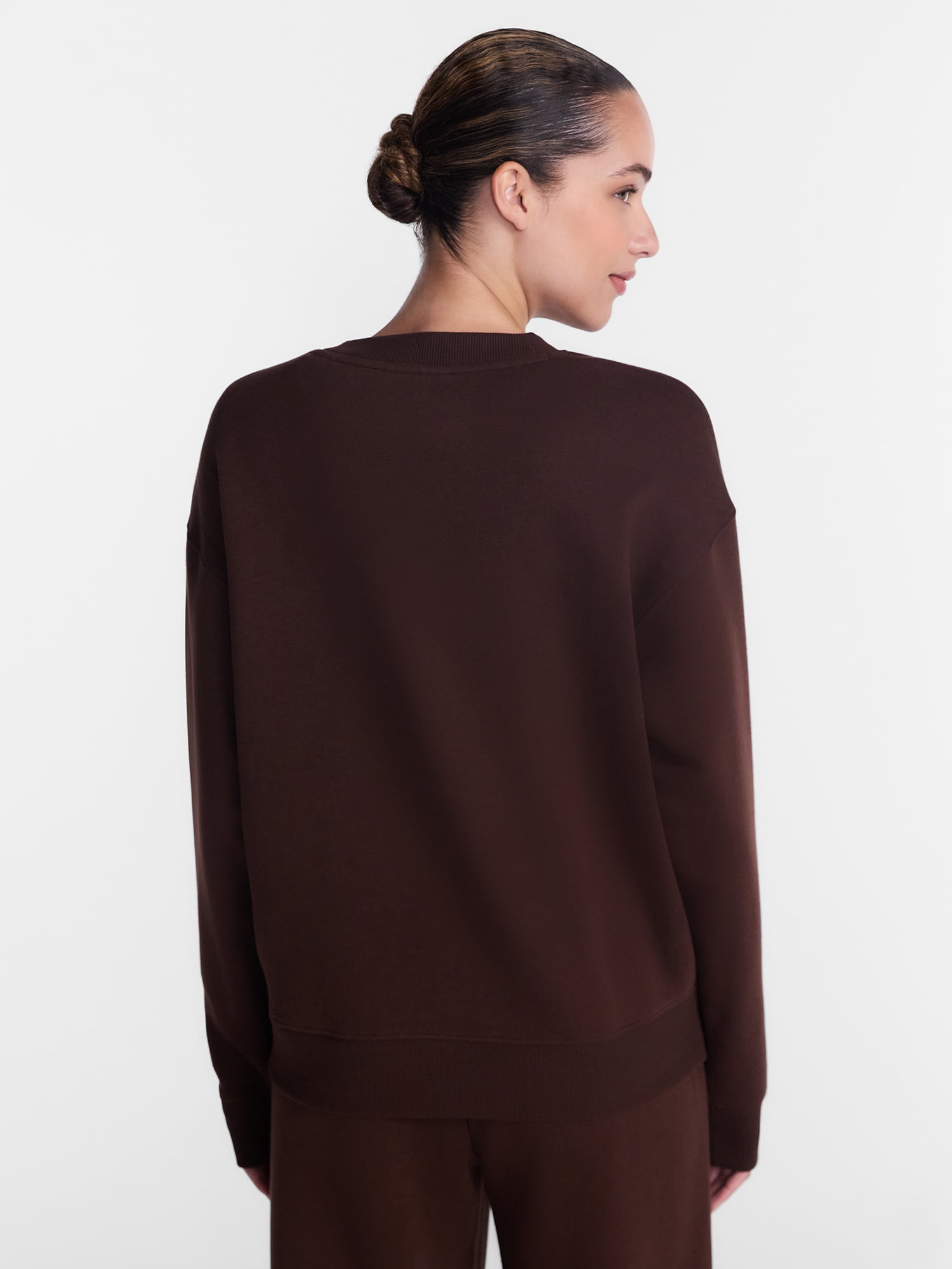 Athletic Works Women's and Women's Plus Fleece Sweatshirt with Long Sleeves, Sizes XS-4X