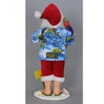 thumbnail image 3 of Karen Didion Tropical Beach Blue Santa Claus with Margarita Christmas Figurine 18", 3 of 4
