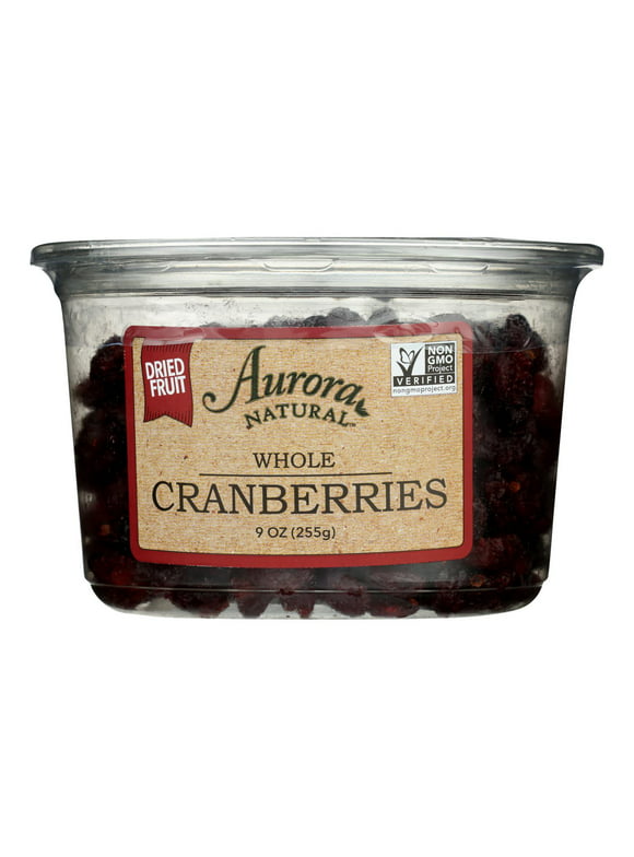 Aurora Natural Products - Whole Cranberries - Case of 12 - 9 oz.