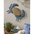 thumbnail image 2 of Evergreen Beautiful Springtime Brushed Metal and Rattan Crab Shaped Wall Decor - 23 x 2 x 24 Inches Fade and Weather Resistant, 2 of 4