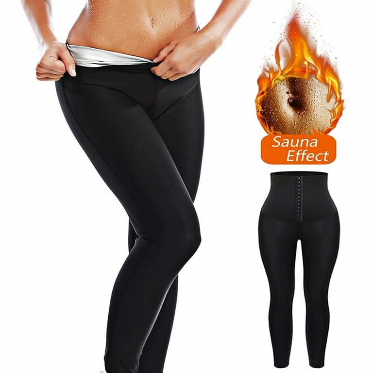 Women Sauna Leggings Sweat Pants High Waist Slimming Hot Thermo