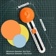 thumbnail image 5 of Cortador de papel circular ajustable, cortador de papel giratorio, herramienta para hacer álbumes de recortes con cuchillas de repuesto(naranja), 5 of 5