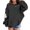 Black*, variant on Girls Oversized Hooded Sweatshirt Minimalist Spooky Season Ghost Print Long Sleeve Casual Autumn Playwear Tops for Children Grey