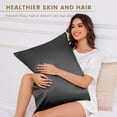 thumbnail image 5 of THXSILK Silk Pillowcase, 19 Momme Zippered Silk Pillowcase with Cotton Underside, 100% Pure Mulberry Silk Pillowcase, 1Pcs, Standard Size(20"x26"), Black, 5 of 6