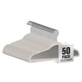 thumbnail image 1 of Velvet Hangers Simple Deluxe, 50 unidades, color blanco, muy resistente, 1 of 7