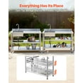 thumbnail image 6 of VEVOR Stainless Steel Utility Sink, Free Standing Single Bowl Commercial Kitchen Sink with Faucet and Hot & Cold Water Pipe, Dual Storage Shelves for Garage, Restaurant, Laundry, 47.2 x 19.7 x 37 in, 6 of 9