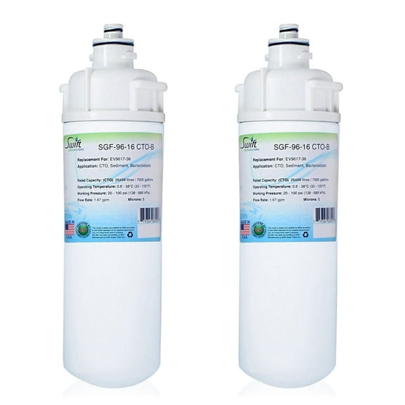 Swift Green Filters SGF-96-16 CTO-B Compatible Commercial Water Filter for EV9617-36, Made in USA (Pack of 2)