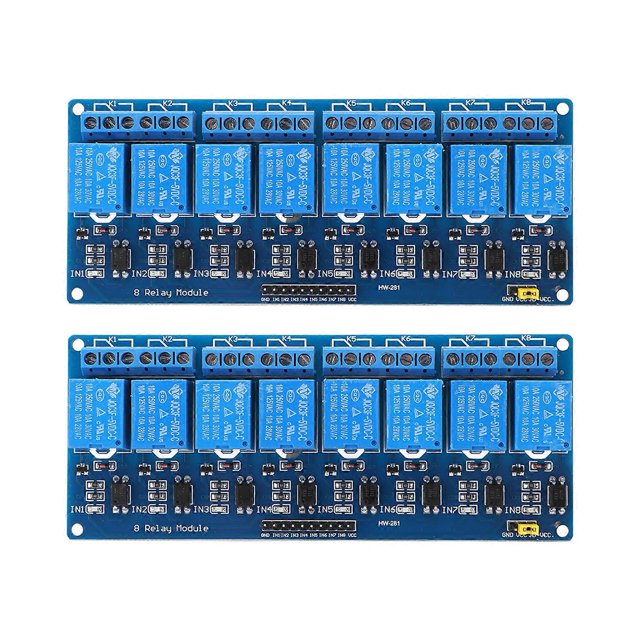 2Pcs Relay Module 8 Channel PLC Optocoupler Isolation Board Accessory for PIC AVR 51