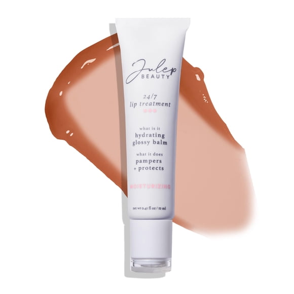 Tratamiento labial Julep 24/7 - Bálsamo labial hidratante y brillante y mascarilla para dormir con manteca de karité - Hidrata, protege y calma - Vegano y libre de crueldad - Sheer Berry