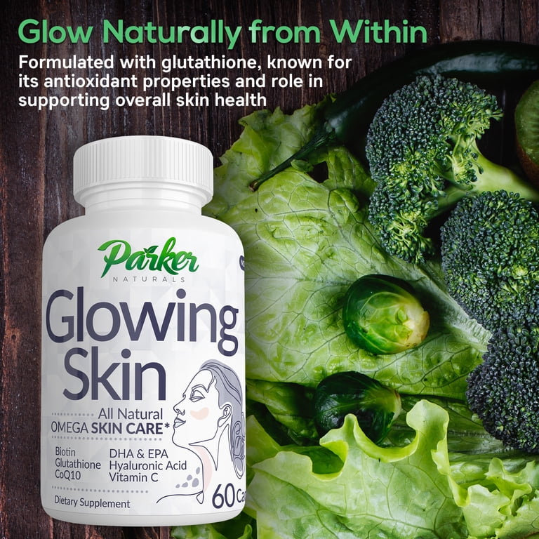 Parker Naturals Skin Supplement with Biotin, Vitamin C, and Omega, 60  Capsules