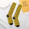 thumbnail image 6 of Womens Caution Tape Knee High Socks Comfy Thermal Boot Long Socks, 6 of 7