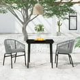 thumbnail image 1 of vidaXL 3 Piece Garden Dining Set Anthracite, 1 of 4