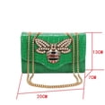 thumbnail image 4 of Bolso de mano con estampado de piedras, de piel de cocodrilo, tipo bandolera, para mujer, 2024, de marca de lujo, tipo mensajero, con cadena, 4 of 5