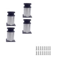 thumbnail image 4 of Scienceny Pies de gabinete ajustables Pies de gabinete Pie de gabinete de acero inoxidable engrosado con agujeros de perforación para muebles de Herramientas y ferretería No.2 Scienceny TO005412-02, 4 of 6
