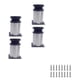 thumbnail image 5 of Scienceny Pies de gabinete ajustables Pies de gabinete Pie de gabinete de acero inoxidable engrosado con agujeros de perforación para muebles de Herramientas y ferretería No.2 Scienceny TO005412-02, 5 of 6