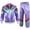 Purple, variant on Mens 80s Zipper Long Sleeved Pants Tracksuit Retro Sportswear Adult Disco Satin Tracksuits Hip Hop Sports Suit Colorblock Jacket Outfits Carnival Set Purple