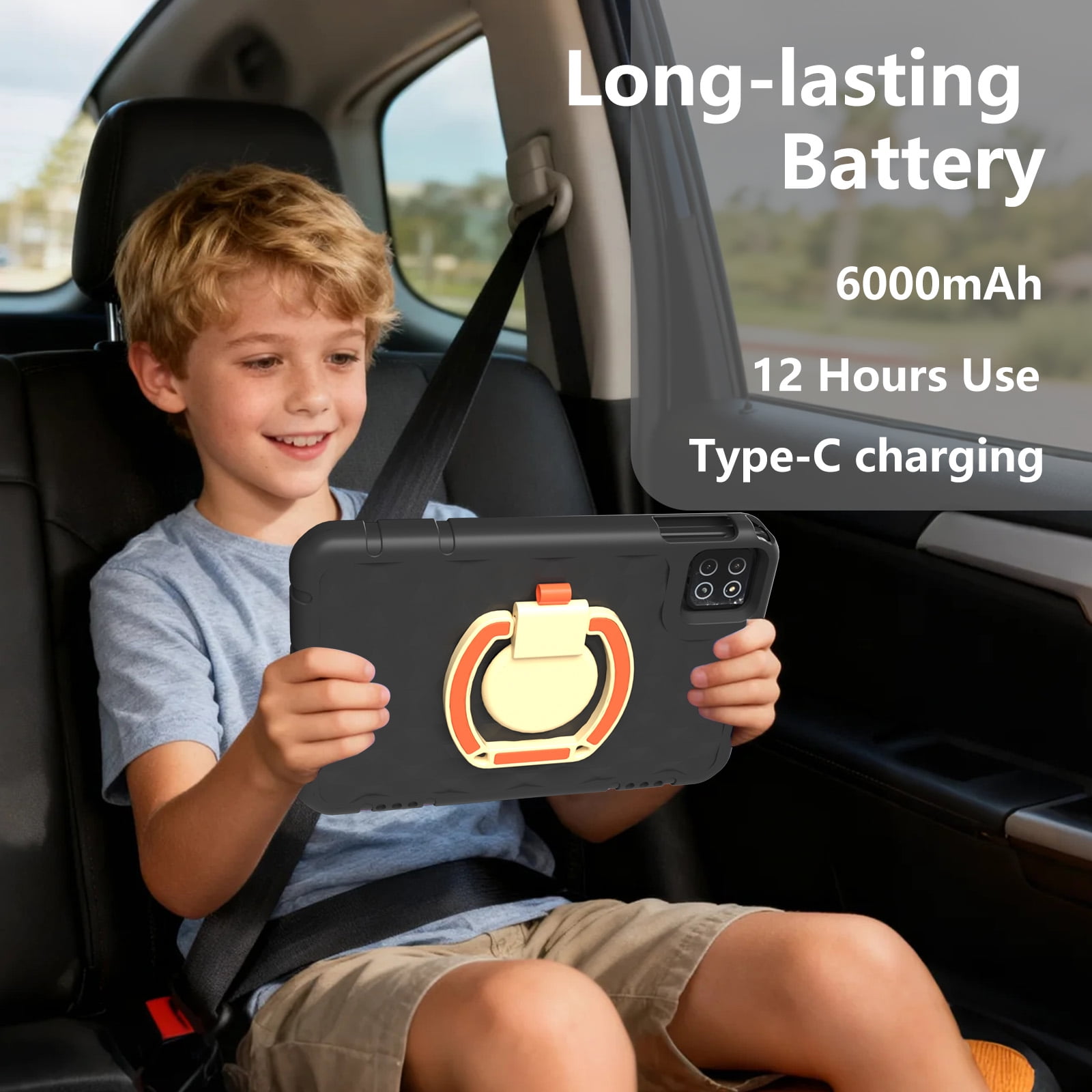 Kids Tablet, 10 inch Android 15 Tablet for Kids, 20GB RAM 128GB ROM Octa-Core 6000mAh Battery Childs Tablets with Shockproof Case, Bluetooth, WiFi, Parental Control, Dual Camera, GPS