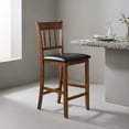 thumbnail image 3 of Demi Bonn 25.5" Counter Height Bar Dining Chair Set of 2 with Backrest Padded Seat for Dining Room Living Room, Walnut, 3 of 8