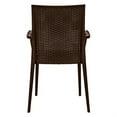 thumbnail image 2 of LeisureMod Dining Arm Chair in Polypropylene with Weave Design Lightweight and Stackable Indoor and Outdoor Use for Modern Home, Patio, Backyard, Living Room Mace Collection Set of 2, 2 of 9