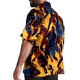 thumbnail image 3 of Basketball Men's Casual Printed Button Down Short Sleeve Beach Shirts, 3 of 6