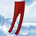 thumbnail image 2 of QSAWXQZ Thermal Base Layer Bottom for Men Elastic Waist Solid Workout Leggings Underwear for Cold Red L, 2 of 5