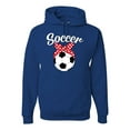 thumbnail image 2 of Wild Bobby, Cute Soccer Mom Ribbon Soccer Ball Gift Sports, Mother's Day, Unisex Graphic Hoodie Sweatshirt, Royal, Large, 2 of 3