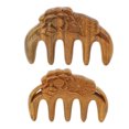 thumbnail image 2 of Peine De Madera ANGGREK Para Masaje Del Cuero Cabelludo 2 Piezas Sándalo, 2 of 7