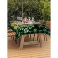 thumbnail image 2 of Outdoor Tablecloth with Umbrella Hole and Zipper, St Patricks Day Rectangle Table Cloth 60x84 Inch Waterproof Tablecloth, Watercolor Dogs Green Shamrock Plaid Picnic Table Cover for Patio Camping, 2 of 7