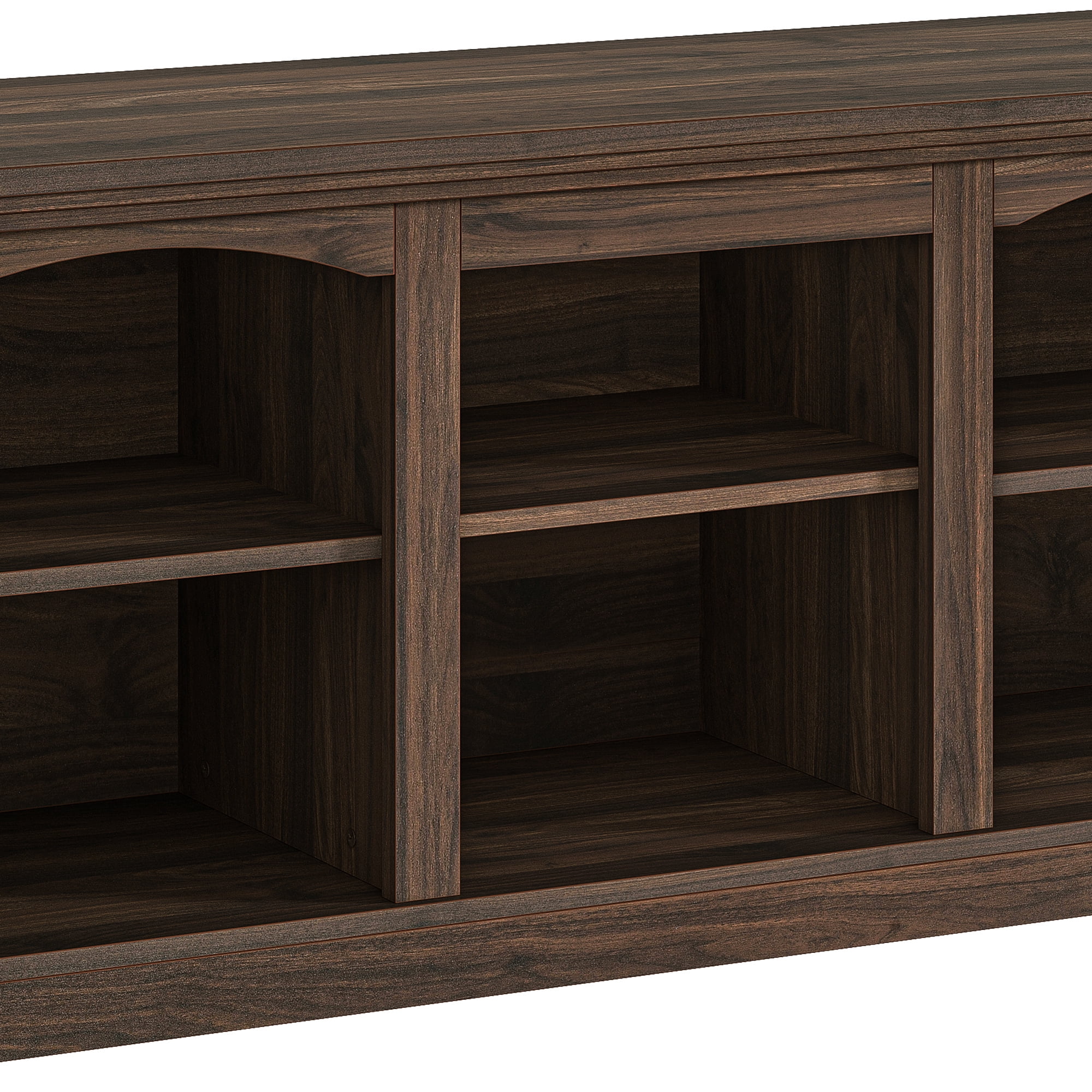 Uforic 59" Washed Grey Farmhouse TV Stand, Adjustable Shelf Entertainment Center for 65 Inch TVs for Living Room, Black