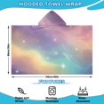 thumbnail image 2 of Colorful Tie Dye Nebula Pattern Hooded Bath Towel，60"x35" for Ages 3 To 12 Kids, Quick Dry Lightweight Soft Microfiber Hood Beach Towel Cover Up for Kids, 2 of 7