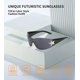thumbnail image 3 of Liangnv Gafas de sol de moda Y2k para mujeres y hombres, gafas de sol envolventes sin montura Cyber ​​Y2k Fashion 2000, gafas protectoras, 3 of 5