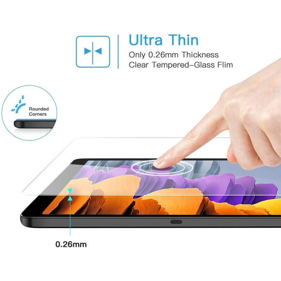 Protecteur d'Écran pour Samsung Galaxy Tab S7 11 Pouces [2 Pack], Installation Facile/haute Définition/résistant aux Rayures 9H Protecteur d'Écran en Verre Trempé pour Galaxy Tab S7 Tablette 2020 Release